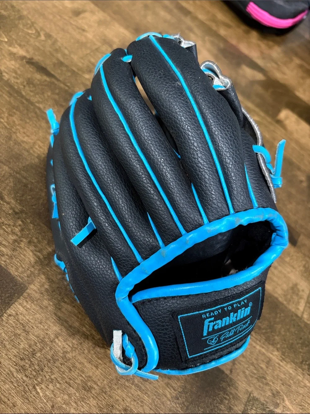 Franklin Kids Black and Blue Softball Glove